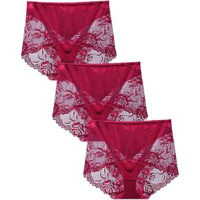 Women's High Waisted Brief Lace Panties, French Hipster underwear in Kuwait
