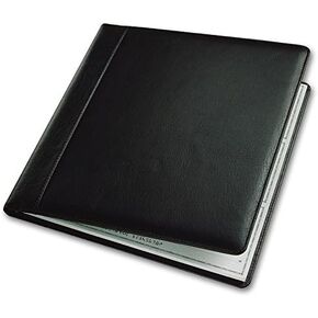 3 On A Page Leather Cover Executive Deskbook Checks 9 1/2 x 9"