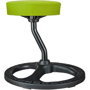 Fitness Seat, ADHD Chair Stool for Stability, Balance, Yoga, Office, School, Wellness, Active Sitting with Non-Slip Base and Washable Seat Cover