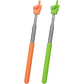 Extendable Finger Pointer Stick, School Collapsible Telescoping Long Hand Pointing Stick, Classroom Must Have Supplies Essentials, Pink Purple
