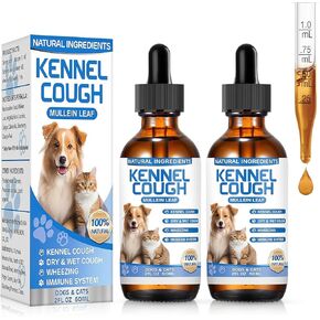 Kennel Cough Herbal Drops for Dogs & Cats,Dog Cough Treatment,Dog Cough Suppressant,Kennel Cough for Dogs,Coughing Treatment Liquid,Cough Treatment for Cats,Natural Cough Supplement for Cat