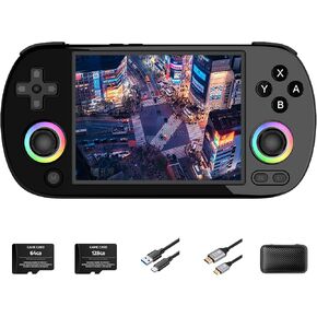 RG40XX H Handheld Game Console 35 Emulators 18K Preloaded Games WiFi & Bluetooth Retro Gaming Console Kids Video Game Console Plug & Play Machine Gifts for Boys & Men (Black-128GB)