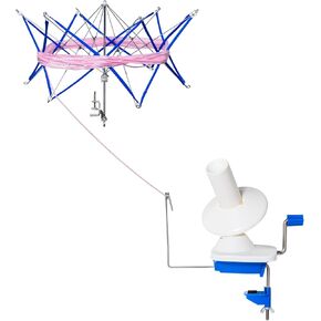 Yarn Winder and Yarn Swift Set,Yarn Ball Winder for Crocheting,Yarn Swift with Skein Holder,Essential Crochet Tools & Accessories for Yarn Cakes,Needlecraft Ball Winder for Wool,String,Fiber
