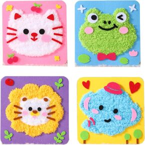 PupuMiao Sewing Kit for Kids DIY Embroidery Sewing Kit Cute Animal Sewing Projects with Jumble Needle Easy Crafts with English Instructions, Perfect for Beginners, Girls Boys Ages 4-12