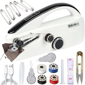 Hand Held Sewing Machine Mini for Beginners, Portable Sewing Machine Handheld for Adults with Dual-Speed & Dual-Power