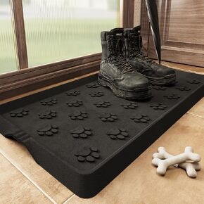 Paw Pattern Multipurpose Boot Tray for Entryway Waterproof Rubber Mats for Dogs Shoe Mat Tray, Pet Food Mat