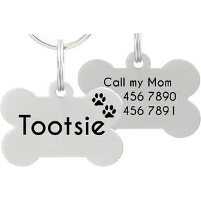 Silencer for Stainless Steel Bone Shape ID tag, Glow in The Dark