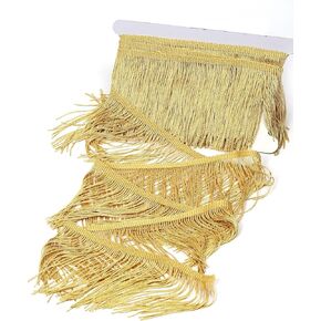 4" x 10 Yards White Fringe Trim by Alice Crafts – Decorative Tassel Trim for Sewing, Costumes, DIY Crafts, and Home Decor Projects