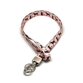 Chocolate Lab Dog Lanyard for ID or Keys Fabric with Clip