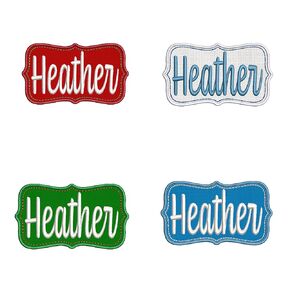 الأسماء المخصصة لتخزين اسم العلامة المطرزة DIY الحديد على Sew-On Decorative Patch Badge Emblemes Series Christmas Holiday Series (5 "W x 2.8" T ، Medium ، White)