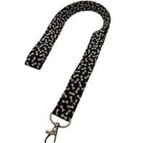 Fabric Lanyard Keychains Key Keeper ID Badge Holders (Grey Gnome)