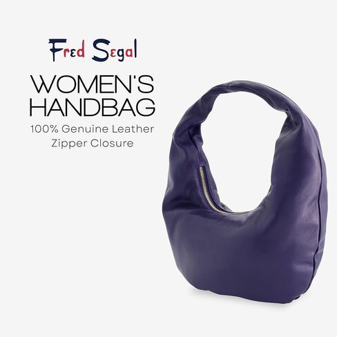 Fred Segal Women's Shoulder Bag, Leather Travel Side Purse Hobo Handbag, Off White in Saudi Arabia