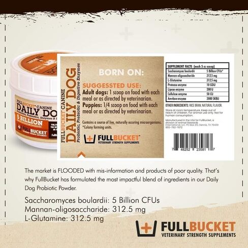Daily Dog Probiotic 150 Servings - Support Natural Digestion, Treat & Prevent Diarrhea - Probiotics, Prebiotics & Digestive Enzymes All in One Tasty Probiotic Powder for Dogs in Saudi Arabia