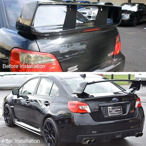 G-Plus SPOILER REAP SPOILER WING STIPTI Support Superizer FIT لعام 2002 2003 2004 2005 2006 2007 Subaru Impreza WRX STI 2PCS in Saudi Arabia