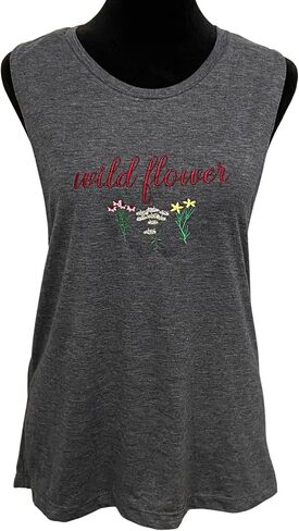 Embroidered Wildflower Muscle Tank top (L) in Saudi Arabia