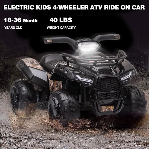 Kids Ride on ATV ، سيارة كهربائية تعمل بالبطارية 6 فولت ، وربعة Wheeler Quad w/MEDLAYS ، MP3 ، USB ، التحكم في الحجم ، مقعد كبير ، ركوب كهربائي على أفضل الهدايا لمدة 18-36 شهرًا للفتيات الفتيات (الوردي) in Kuwait