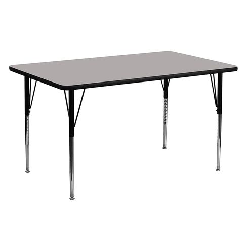 EMMA + OLIVER 24x60 Oak HP Laminate Adjustable Activity Table in Kuwait