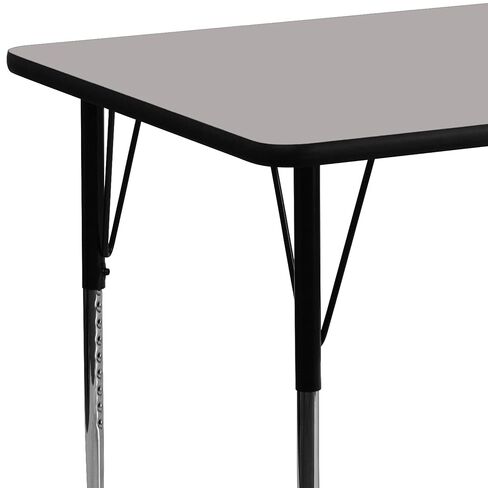 EMMA + OLIVER 24x60 Oak HP Laminate Adjustable Activity Table in Kuwait
