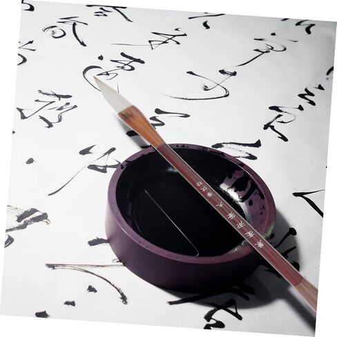 Chinese caligraphy brush, 3Pcs chinese brush pens hu brush calligraphy paint pens japanese sumi brush calligraphy writing brush piston brush pen Drawing brush Wooden Chinese painting white clouds stud in Saudi Arabia