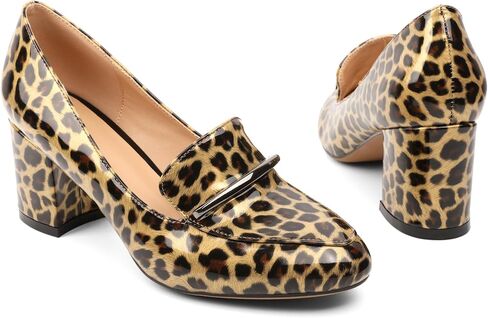 Eldof Women's Pumps Block Heel Round Toe Slip On Chunky Loafer Heel Dress Shoes Pumps for Women 2.5 Inches in Saudi Arabia
