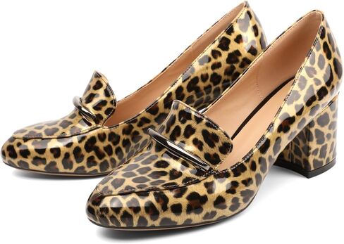 Eldof Women's Pumps Block Heel Round Toe Slip On Chunky Loafer Heel Dress Shoes Pumps for Women 2.5 Inches in Saudi Arabia