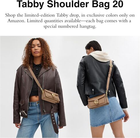 COACH Polished Pebble Leather Tabby Shoulder Bag 20, Chalk in Kuwait
