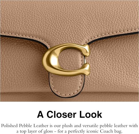COACH Polished Pebble Leather Tabby Shoulder Bag 20, Chalk in Kuwait