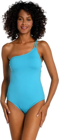 La Blanca Women's Island Goddess Shoulder One Piece Swimsuit in Saudi Arabia