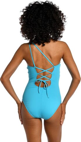 La Blanca Women's Island Goddess Shoulder One Piece Swimsuit in Saudi Arabia