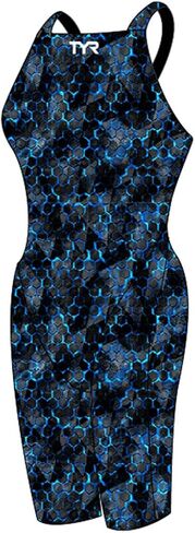 TYR Women's Solid Fusion 2 Open Back Swimsuit - U12 Compliant, Navy, 36 in Saudi Arabia