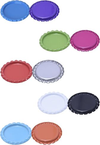 IGOGO 1 Inch Color Flattened Chrome Bottle Caps-DIY Flat Bottlecaps for Hair Bows or Pendants Scrapbooks 100pcs (Mixed Color-SH) in Kuwait