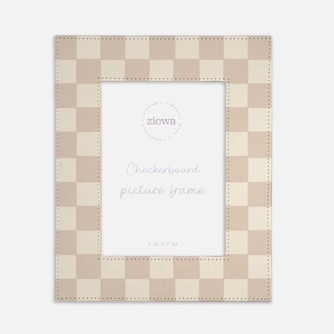 5x7 Checkerboard Picture Frame – Unique Leather-Like Photo Frame for Home Décor, Office, Gallery Wall, and Gifts (Baby Blue) in Saudi Arabia
