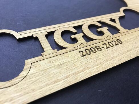 Personalized Dog Bone & Paw Prints Picture Frame (8x10, Honey) in Kuwait