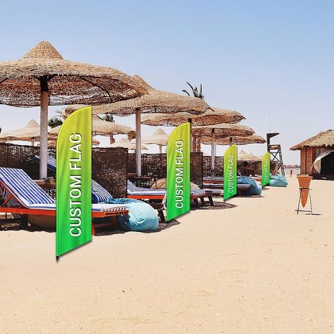 Custom Feather Flag for Business Bulk Personalized Advertising Feather Flag Add Your Text Picture Name Logo Customized Business Logo Banners for Outside (Only Flag) 31.5x133.8inch in Saudi Arabia