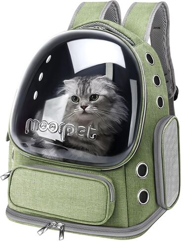 Cat Carrier Backpack, Breathable Dog Backpack, Pet Backpack Carrier for Small Medium Cats Dogs, Bubble Travel Backpack Bag with Air Holes Airline Approved in Saudi Arabia