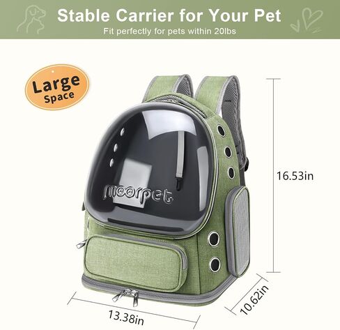 Cat Carrier Backpack, Breathable Dog Backpack, Pet Backpack Carrier for Small Medium Cats Dogs, Bubble Travel Backpack Bag with Air Holes Airline Approved in Saudi Arabia