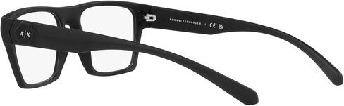 إطارات النظارات الطبية المربعة ذات الجسر المنخفض للرجال من A|X ARMANI EXCHANGE AX3097F، عدسات زرقاء غير لامعة/تجريبية، 55 مم in Saudi Arabia