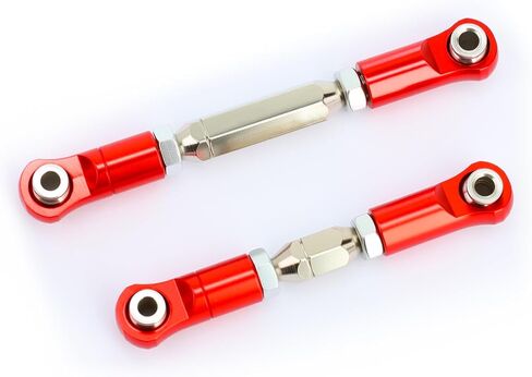 6pcs Aluminium RC RODS RONBUCKLESLES TUELE LINKS TOE LINKS PRATIONS لـ ARRMA 1/10 NEW BIG ROCK V3 TYPHON 3S GRANITE STENON ، استبدل #AR330446 (أحمر) in Kuwait