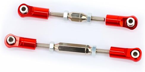 6pcs Aluminium RC RODS RONBUCKLESLES TUELE LINKS TOE LINKS PRATIONS لـ ARRMA 1/10 NEW BIG ROCK V3 TYPHON 3S GRANITE STENON ، استبدل #AR330446 (أحمر) in Kuwait