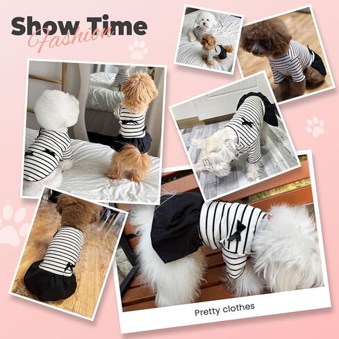 قمصان الكلاب ، ملابس الصيف ، ملابس ألعاب صغيرة مخططة من القمصان للقطط الصغيرة المتوسطة (كبيرة) in Kuwait