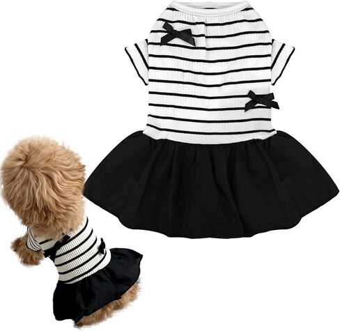 قمصان الكلاب ، ملابس الصيف ، ملابس ألعاب صغيرة مخططة من القمصان للقطط الصغيرة المتوسطة (كبيرة) in Kuwait