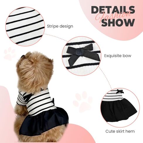 قمصان الكلاب ، ملابس الصيف ، ملابس ألعاب صغيرة مخططة من القمصان للقطط الصغيرة المتوسطة (كبيرة) in Kuwait