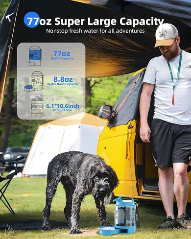 lesotc Portable Dog Water Bowl Dispenser - 77oz Travel Water Bottle in Saudi Arabia
