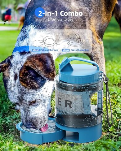 lesotc Portable Dog Water Bowl Dispenser - 77oz Travel Water Bottle in Saudi Arabia