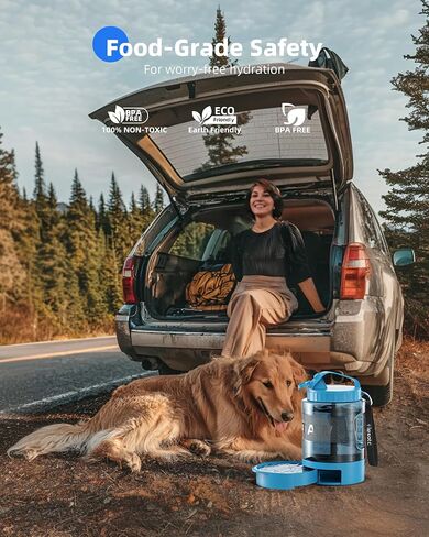 lesotc Portable Dog Water Bowl Dispenser - 77oz Travel Water Bottle in Saudi Arabia