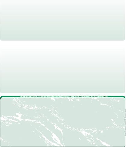 500 Blank Laser/Computer Checks Bottom Style (Green Marble) in Saudi Arabia