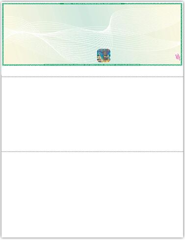 EZ Checks Premium Blank Hologram High Security Laser Check Stock | 1000 Sheets (Purple/Yellow, Check at Top) in Kuwait