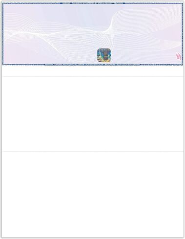 EZ Checks Premium Blank Hologram High Security Laser Check Stock | 1000 Sheets (Purple/Yellow, Check at Top) in Kuwait