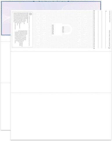 EZ Checks Premium Blank Hologram High Security Laser Check Stock | 1000 Sheets (Purple/Yellow, Check at Top) in Kuwait