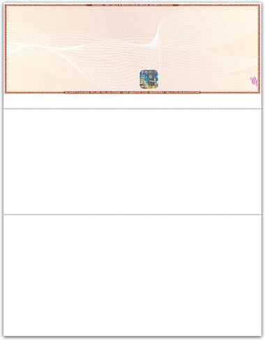 EZ Checks Premium Blank Hologram High Security Laser Check Stock | 1000 Sheets (Purple/Yellow, Check at Top) in Kuwait